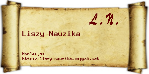 Liszy Nauzika névjegykártya